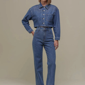 CALÇA PATY STRASS JEANS