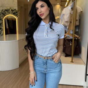 BLUSA RAFA BRANCO C AZUL