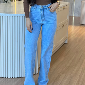 CALÇA WIDE LEG JEANS BF